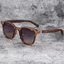[11410] PL-H050 Kacamata Hitam European and American Wood Grain Leg Sunglasses Uv Protection (PL-H050-Bright-Tea)
