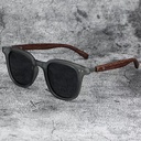 [11412] PL-H050 Kacamata Hitam European and American Wood Grain Leg Sunglasses Uv Protection (New Product) (PL-H050-Sand-Gray)