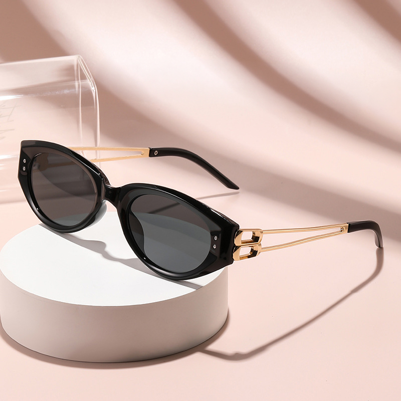 PL-H051 Kacamata Hitam Cat-Eye Sunglasses for Women Korean Cross-Border