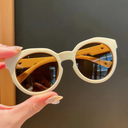 [11393] PL-H052A Kacamata Hitam Anak Children's Sunglasses Trendy Uv Protection (PL-H052A-Beige/Brown)