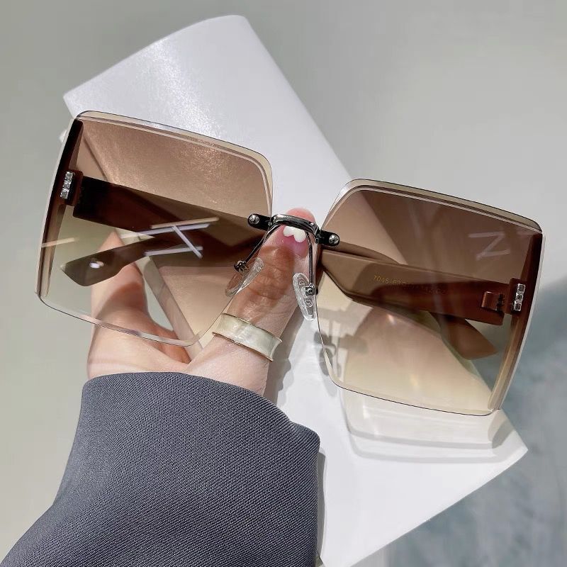 [10494] PL-MX002 Kacamata Bingkai Persegi Untuk Wanita Anti UV dan Elegan (PL-MX002-Mix Tea)