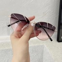 PL-MX003 Kacamata Wanita Hitam Cat Eye Anti Radiasi UV Fashion Sunglasses Eyewear Kacamata Fashion (PL-MX003-Brown)