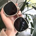 [10520] PL-MX004 Kacamata Hitam Titanium Women Sunglasses New Import Kacamata Fashion (PL-MX004-Cream/Black)