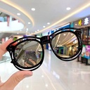 [10600] PL-MX010A Kacamata Anak Fashion Anak Kaca Mata Hitam High Quality Kids Sunglasses Kaca Mata Murah Import (PL-MX010A-Black Silver)