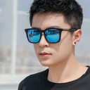 [10964] PL-MX015 Kacamata Hitam Pria Kotak Kacamata Pria Fashion Kacamata Sunglasses Anti UV Import (PL-MX015-Blue)