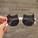 [11015] PL-MX016A Kacamata Anak Model Kucing Imut Fashion Imut dengan Aksen Pita (PL-MX016A-White/Gray)