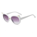 [11402] PL-MX021A Kacamata Anak Children's Sunglasses Cartoon Cat Shape Anti-Uv (PL-MX021A-White)