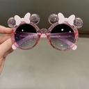[11405] PL-MX022A Kacamata Anak Crystal Bow Children's Sunglasses fo Boys and Girls (New Product) (PL-MX022A-Pink)
