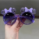 [11406] PL-MX022A Kacamata Anak Crystal Bow Children's Sunglasses fo Boys and Girls (New Product) (PL-MX022A-Purple)
