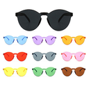 [10096] PL-WW002 Kacamata Pria/Wanita-Jelly-Permen-Warna-Fashion-Tanpa Frame-Sunglasses-Murah #Jelly (PL-WW002-Biru-#12Jelly)