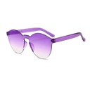 [10101] PL-WW002 Kacamata Pria/Wanita-Jelly-Permen-Warna-Fashion-Tanpa Frame-Sunglasses-Murah #Jelly (PL-WW002-Ungu/Bening-#17Jelly)