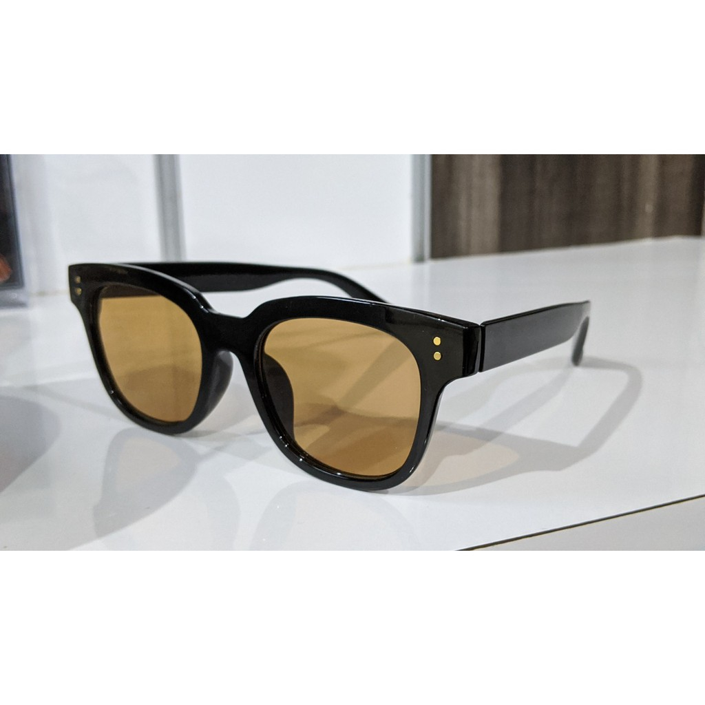 [10006] PL-WW003 Kacamata Hitam Wanita/Pria Sunglasses Korean Fashion Small Candy Color KM02 (PL-WW003-C1/BLACK/TEA)