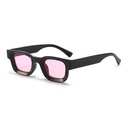 [11258] PL-WW005 Kacamata Hitam UV400 Bingkai Kecil Persegi Gaya Vintage Untuk Pria Dan Wanita (PL-WW005-Purple)