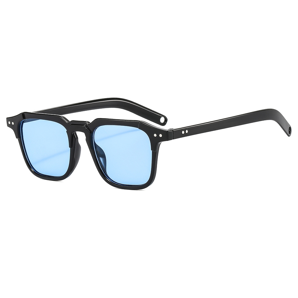 [10545] PL-WW008 Kacamata Wanita Pria Optik Anti Sunglass Dengan Fashion Sunglasses Kacamata Hitam (PL-WW008-Black/Blue)