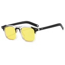[10550] PL-WW008 Kacamata Wanita Pria Optik Anti Sunglass Dengan Fashion Sunglasses Kacamata Hitam (PL-WW008-Transparant/Yellow)