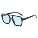 [10576] PL-WW009 Kacamata Hitam Korea Wanita Kacamata Retro Klasik Frame Besar (PL-WW009-Black/Blue)