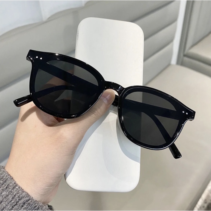[10580] PL-WW010 Kacamata Hitam Pria Wanita Unisex Fashion Kacamata Hitam Retro Gaya Sunglasses (PL-WW010-Black)