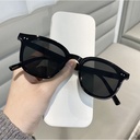 [11470] PL-WW010 Kacamata Hitam Pria Wanita Unisex Fashion Kacamata Hitam Retro Gaya Sunglasses (PL-WW010-Black/Minor)