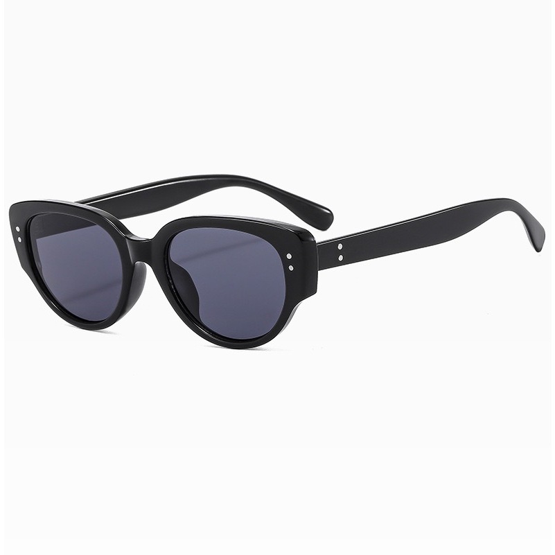 PL-WW012 Kacamata Cat Eye Wanita Pria Anti UV Frame Bingkai Titik Dua New Fashion Trendy