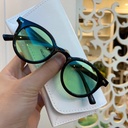 [10696] PL-WW013 Kacamata Wanita Pria Optik Anti Sunglasses Dengan Fashion Sunglasses Kacamata Hitam (PL-WW013-Green)