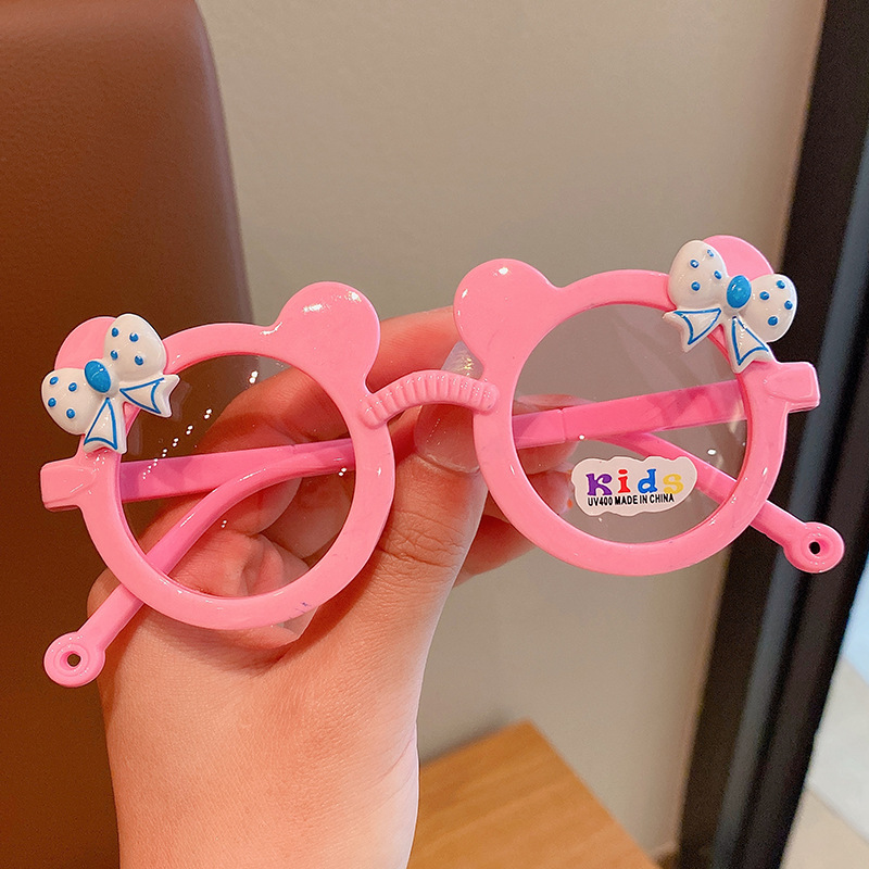 [10898] PL-WW017A Kacamata Fashion Anti Radiasi Kacamata Anak Mouse Pita Imut Sunglasses (PL-WW017A-Pink)