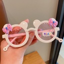[10899] PL-WW017A Kacamata Fashion Anti Radiasi Kacamata Anak Mouse Pita Imut Sunglasses (PL-WW017A-Off/White)