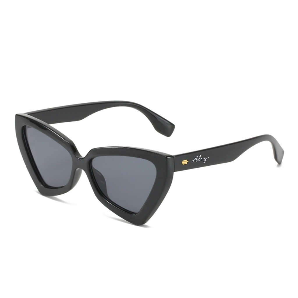 [10934] PL-WW018-P1 Kacamata Premium Eksklusif Wanita Retro Cat Eye Klasik Minimalis New Edition (PL-WW018-P1-Black)