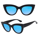 [11010] PL-WW021 Kacamata Cat Eye Fashion Gaya Chic & Elegan Kekinian (PL-WW021-Black/Blue)