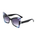 [11086] PL-WW023 Kacamata Wanita Oversized Lensa Gradiasi Model Cat Eye Kupu-Kupu Style Vintage (PL-WW023-Black/Leopard)