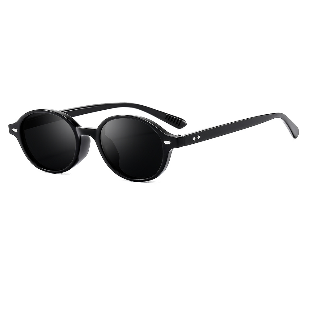 PL-WW025 Kacamata Retro Oval Bingkai Kecil Y2K Style Modis Unisex Anti-UV