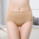 [10631] W-CD001 "Clear Stock" Celana Dalam Wanita Briefs Elastis Seamless Mid Waist Bahan Katun CD01 Pakaian Dalam (W-CD001-25 Cream)