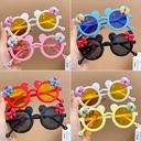 [11678] PL-WW017A Kacamata Fashion Anti Radiasi Kacamata Anak Mouse Pita Imut Sunglasses (PL-WW017A-White/Yellow)