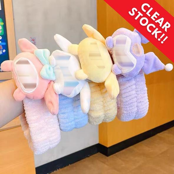 BD-A005 "Clear Stock" Bando Wanita Kartun Jepang Headband Facial Karakter Cinnamoroll Kuromi Pompompurin Melody Elastis Lucu