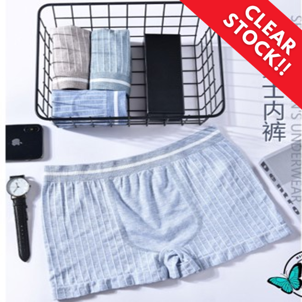 P-CD004 "Clear Stock" Boxer Pria Celana Dalam Yang Nyaman Seamless Boxer Import High Quality CD Pria Pakaian Dalam