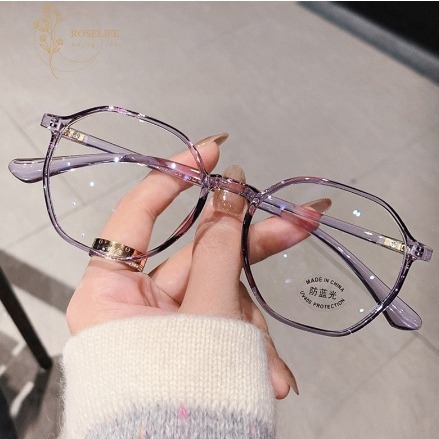 PL-AR003 Kacamata Gradient Trasnparant Clear Lens Glasses for Women Retro Eyewear