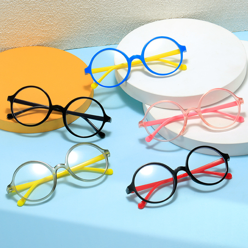 PL-AR023A Kacamata Anak Anti Radiasi Model Bingkai Bulat High Quality Kids Glasses