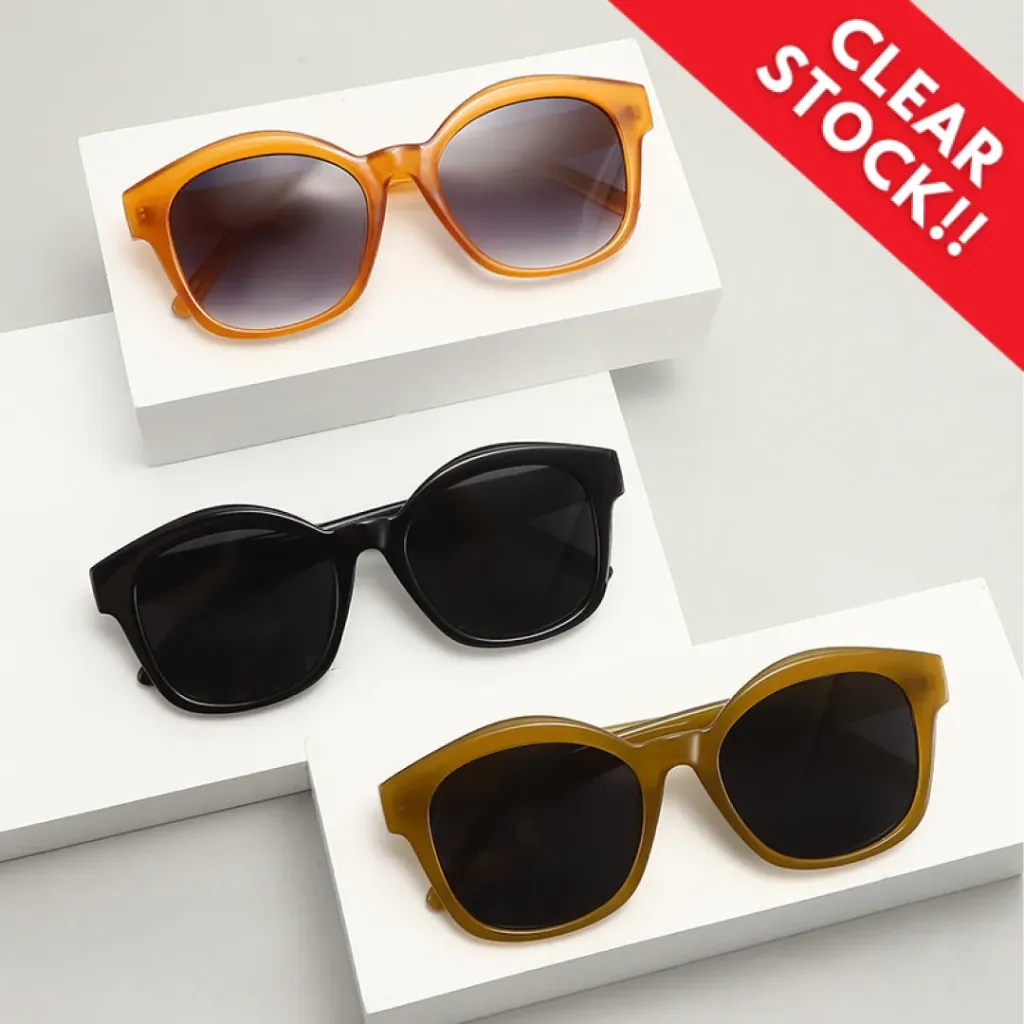 PL-H040 Kacamata Hitam Fashion Stylish Korean Retro Style "Clear Stock"