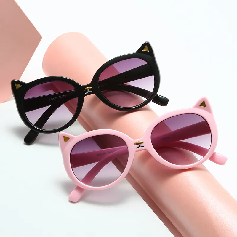 PL-MX021A Kacamata Anak Children's Sunglasses Cartoon Cat Shape Anti-Uv (New Product)