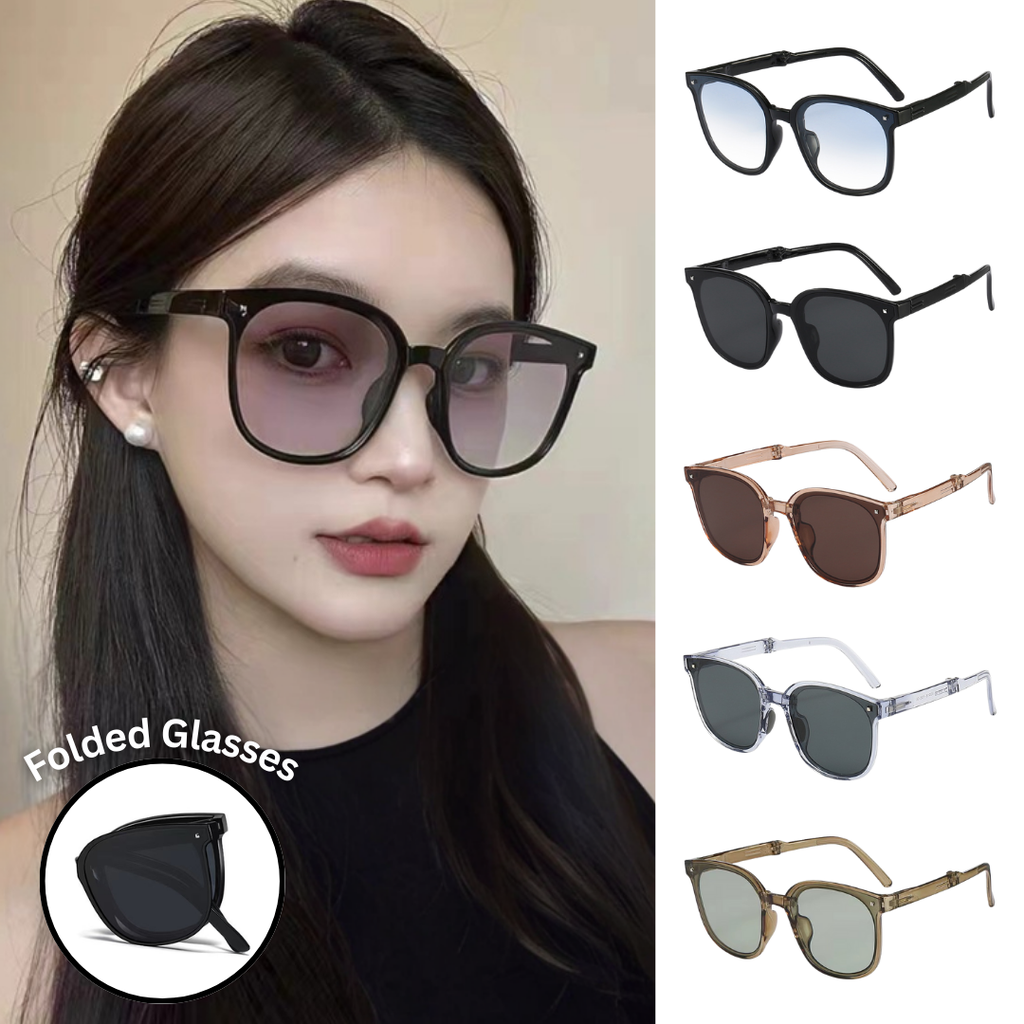 PL-WW026 Kacamata Hitam Lipat Sunglasses Foldable Anti UV Ultraviolet Model Lipat Untuk Pria Wanita